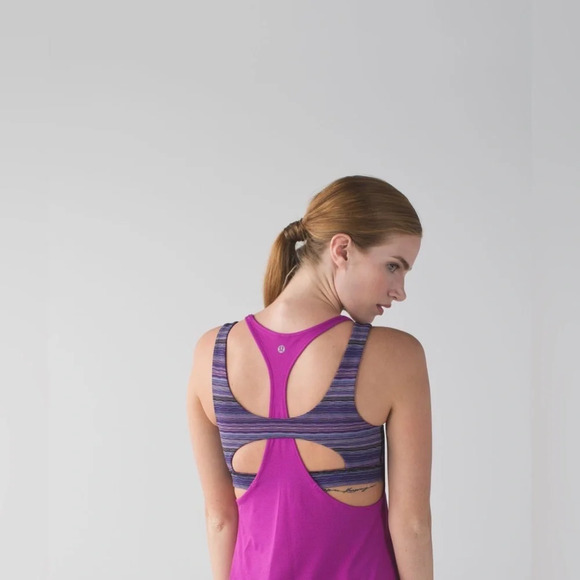 Lululemon All Sport Support Tank/Bra Combo in Ultra Violet Size 2 - Picture 4 of 13